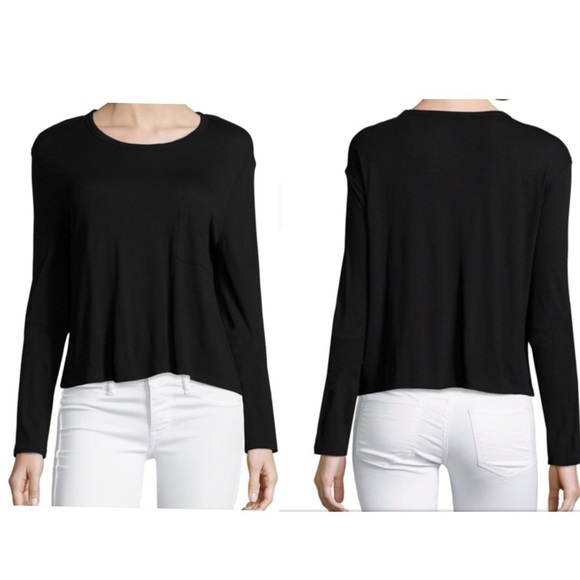 Alexander Wang Classic Long-Sleeve Tee Black Size S - Picture 1 of 8